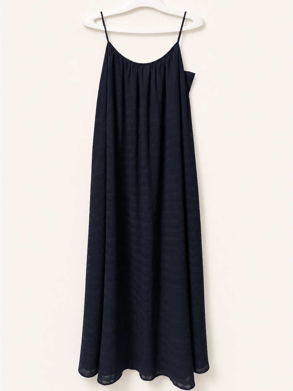 Banana Republic Navy Maxi Dress Strappy Flowy Textured S NWT